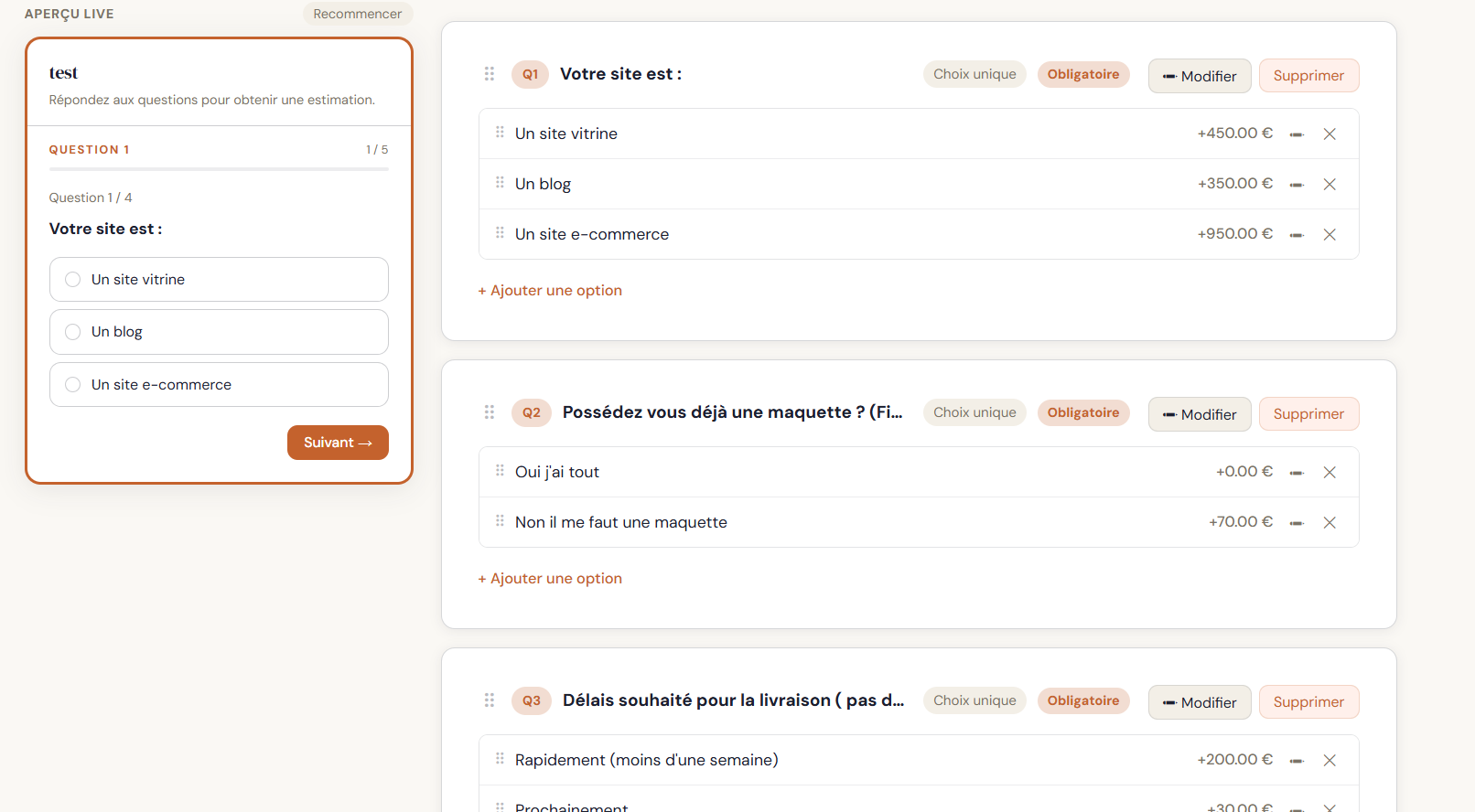 Comment créer un simulateur de devis en 15 minutes ?