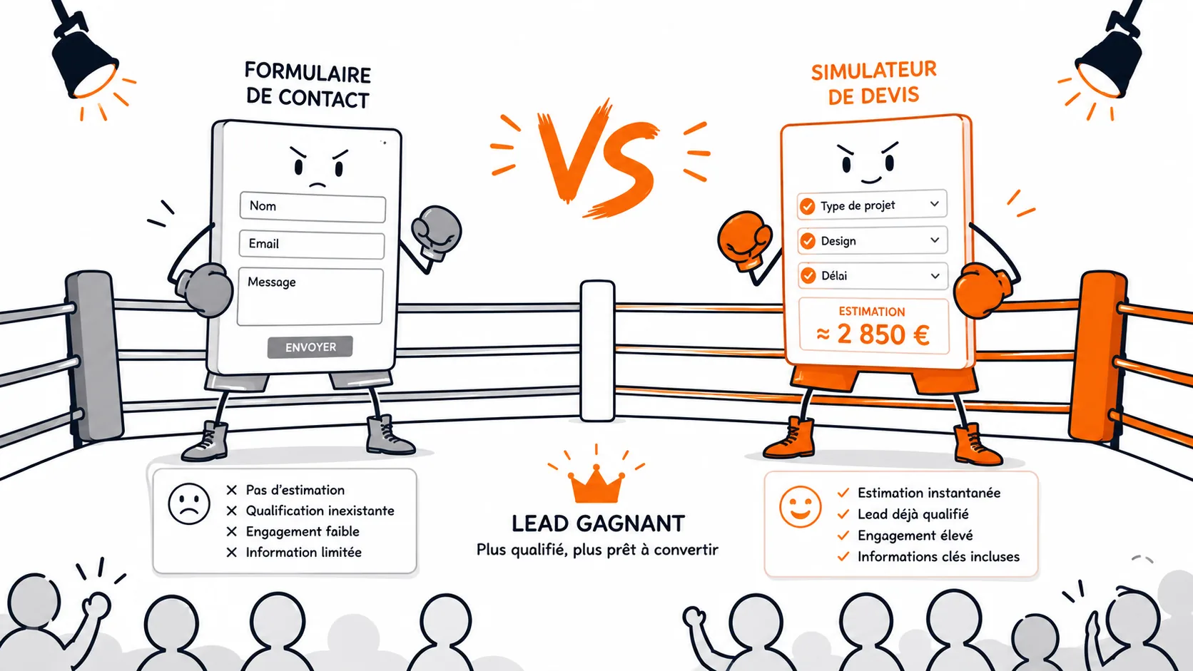 Simulateur de devis vs formulaire de contact : quelles différences ?